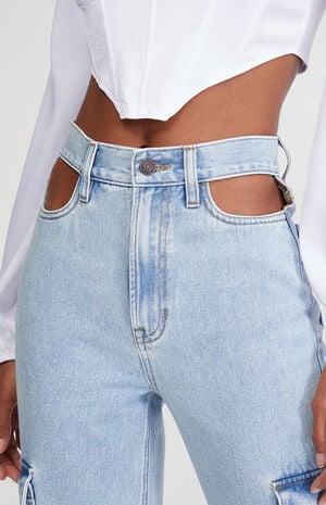 Cutout Bootcut Cargo Pants image number 2