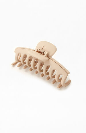 White Large Hair Claw Clip image number 1