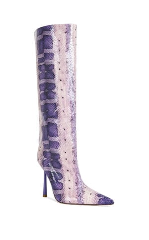 Women's Madeye Purple Snake Stiletto Boots image number 2
