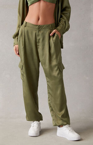 x PacSun Danny Satin Trousers x PacSun Danny Satin Trousers image number 2