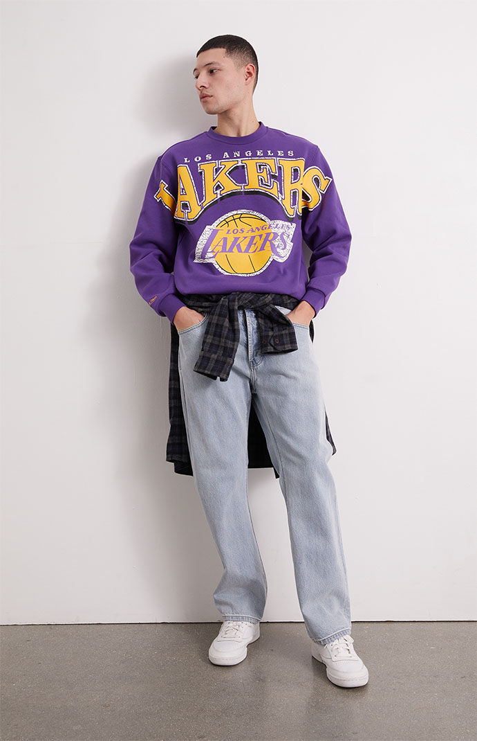 Mitchell Ness LA Lakers Crew Neck Sweatshirt PacSun