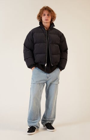 Black Coaches Puffer Jacket image number 4