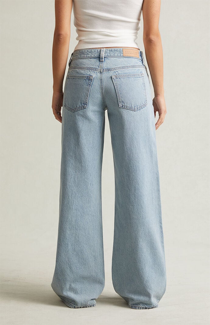 Pacsun Casey Low Rise Baggy Jeans Light Blue Washed