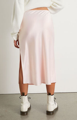 Satin Midi Skirt image number 4