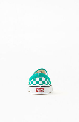 Green Pepper Checkered Classic Slip-On Sneakers image number 4