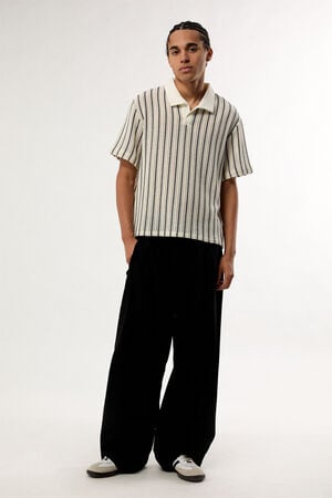 Striped Knit Polo Shirt image number 5