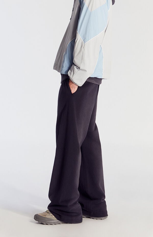 Pacsun Black Washed Fleece Extreme Baggy Sweatpants