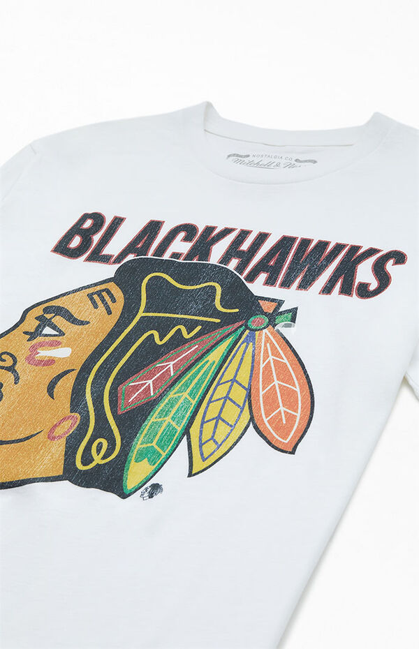 Mitchell & Ness Men's Chicago Blackhawks T-Shirt in Cream - Size Small