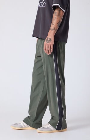 Green Brodie Baggy Track Pants image number 3