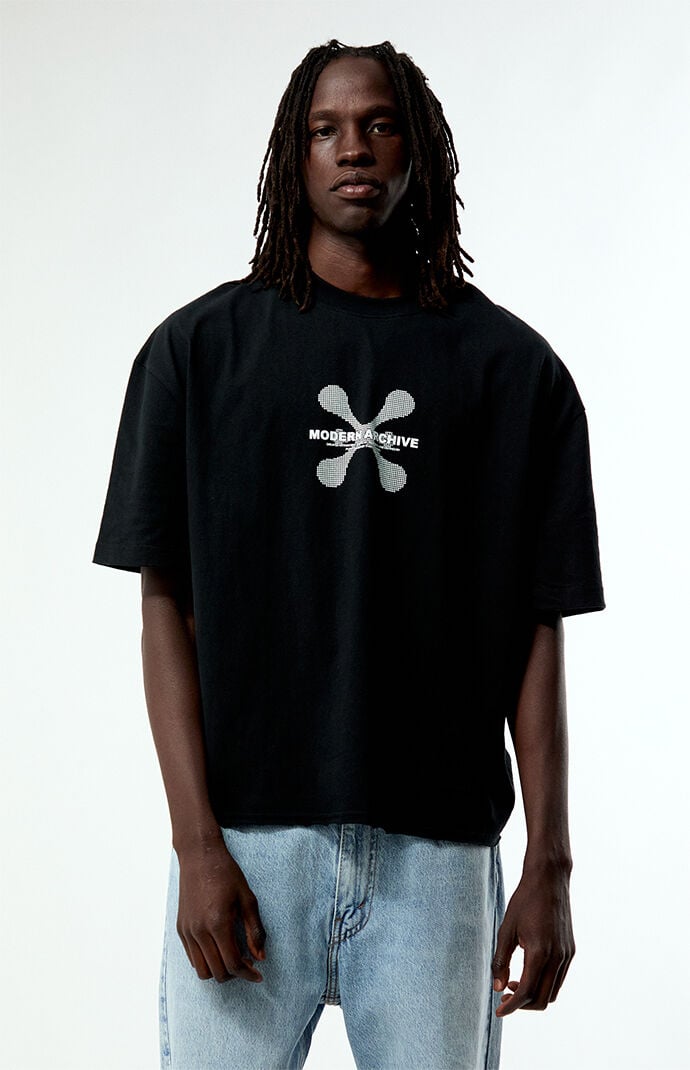 Pacsun Black Modern Archive Cropped Boxy T-Shirt | Pacsun