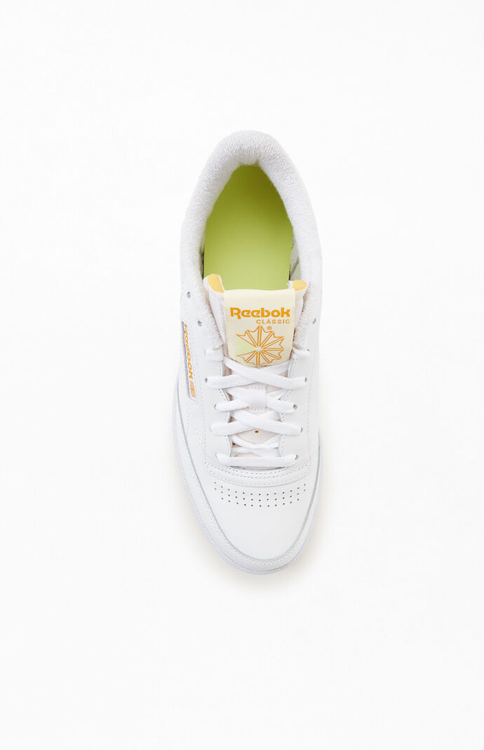 White & Gold Club C 85 Shoes