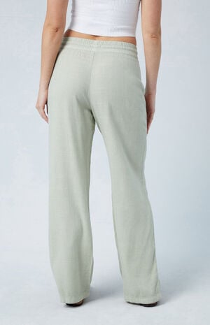 Sage Linen Pull-On Pants image number 3