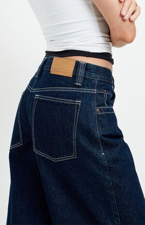 Peyton Extreme Jorts Contrast Stitch Dark Blue image number 5