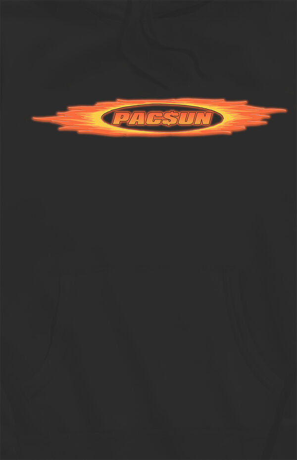 Black Flames PacSun Logo Hoodie