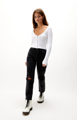 Long Sleeve Zip Up Sweater Long Sleeve Zip Up Sweater image number null