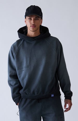 Black Raglan Vintage Wash Heavyweight Hoodie image number 2