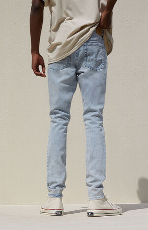 Recycled Light Destroyed Stacked Skinny Comfort Stretch Jeans image number 4