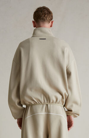 Timber & Cloud White Modern Fleece Track Jacket image number 4