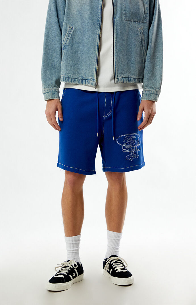 True Religion x Ford Big Fleece Blue Sweat Shorts | PacSun