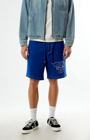 x Ford Big Fleece Blue Sweat Shorts image number 2