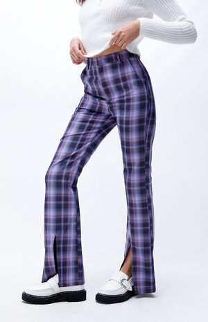 Purple Split Flare Pants image number 2