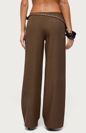 Avery Studded Foldover Straight Leg Pants image number 3
