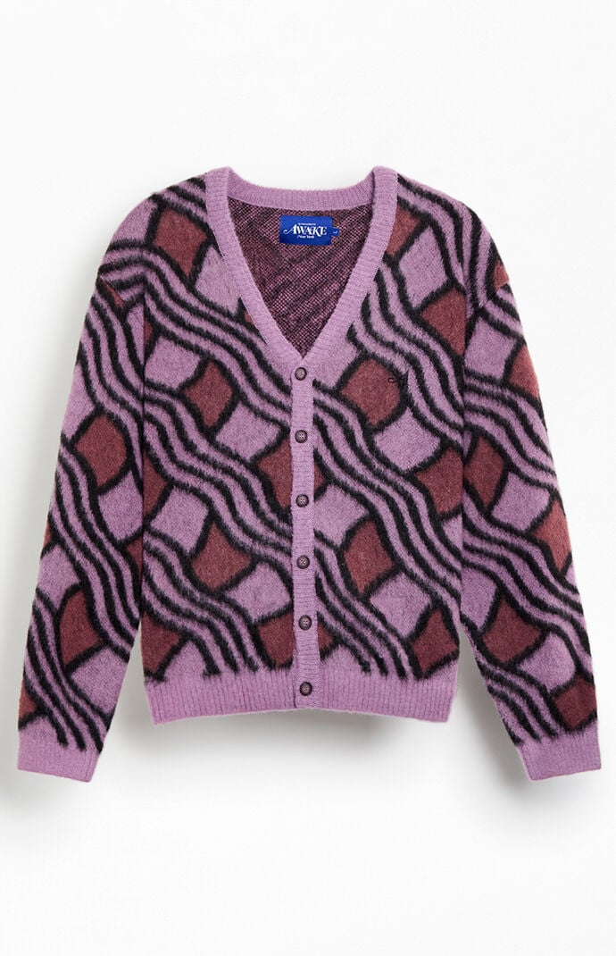 Awake NY Wavy Jacquard Mohair Cardigan