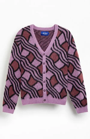 Wavy Jacquard Mohair Cardigan image number 1