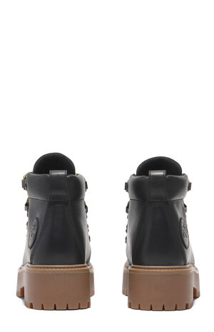 Women's Black Nubuck Stone Street Mid Lace-Up Boots image number 5