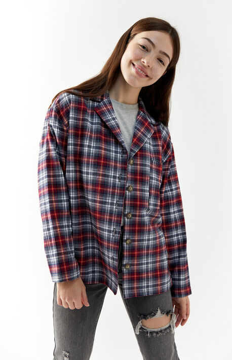 Long Sleeve Boyfriend Flannel Shirt