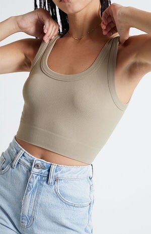 Thick Strap Seamless Tank Top image number 2