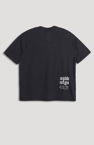 Black N.R.G. Grunge Cropped Oversized T-Shirt image number 3