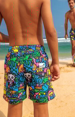 Kids Munday Jungle 5.5" Swim Trunks image number 4