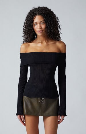 Blake Sheer Off-The-Shoulder Sweater image number 2