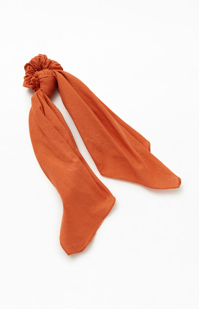 Rust Solid Flowy Scrunchie