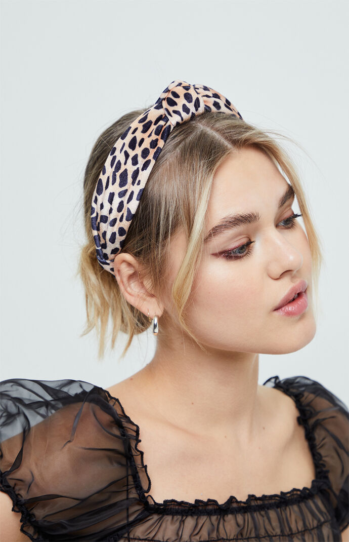Velvet Knot Leopard Headband