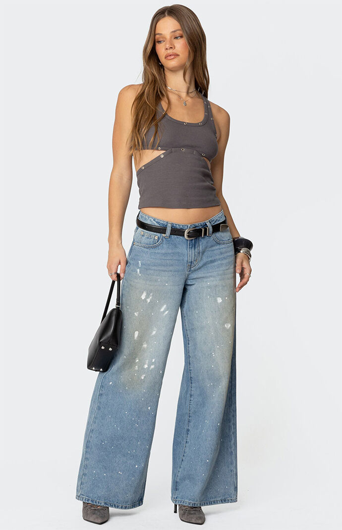 Edikted Imogen Cut Out Ribbed Tank Top