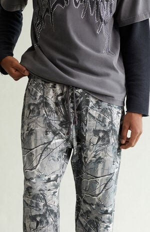 Gray Camo Straight Leg Sweatpants image number 4
