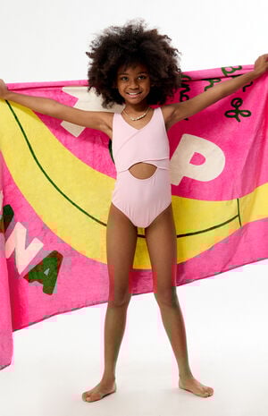 Pink Cutout One Piece Swimsuit image number 3