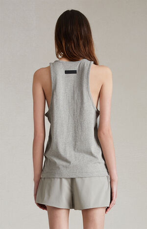 Women's Dark Heather Oatmeal Tank Top image number 4
