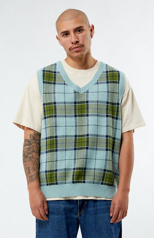 Almondwood Plaid Sweater Vest image number 1