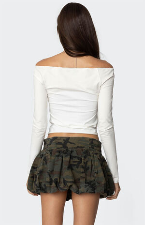 Nattie Off Shoulder V Neck Top image number 5