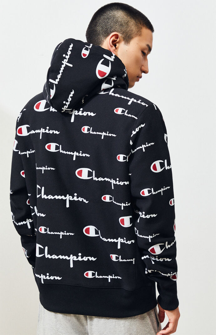 Over Print Pullover Hoodie 