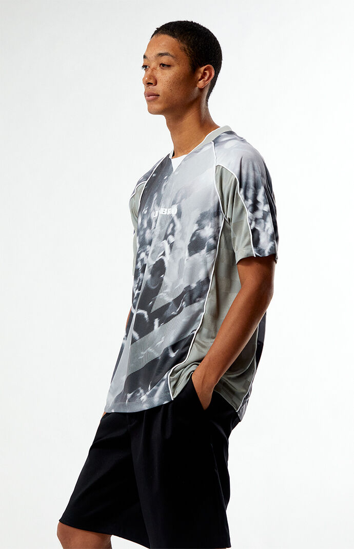 Umbro Gray Paneled Jersey T-Shirt