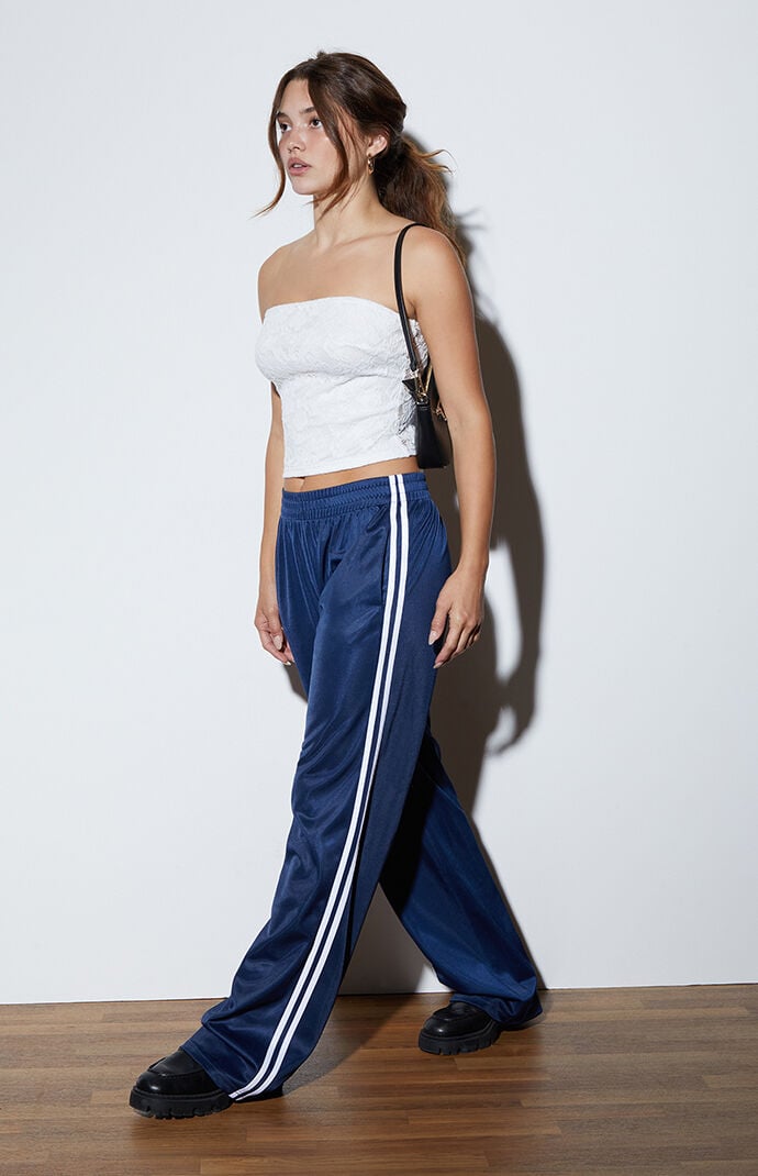 Pacsun side stripe tricot black track pants deals