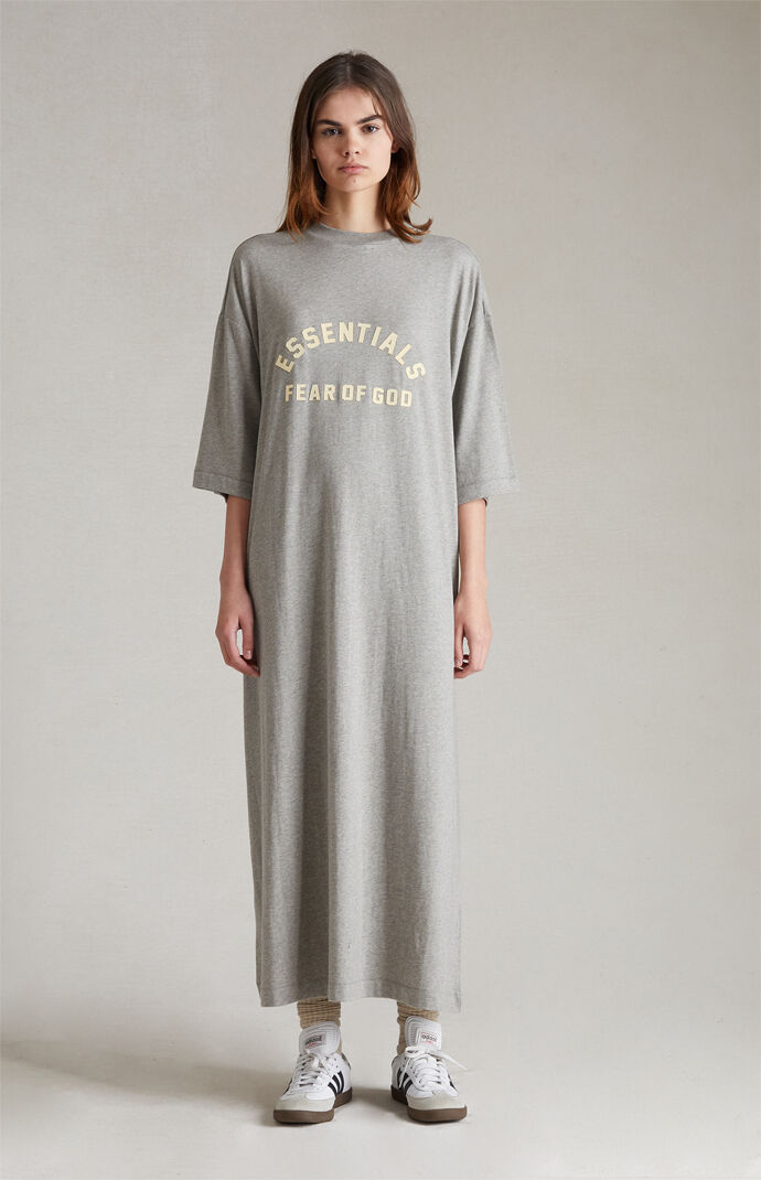 ワンピース Fear of God Women's Essentials 3/4 Sleeve Dress Fear of God Essentials Women's Off Black 3/4 Sleeve T-Shirt