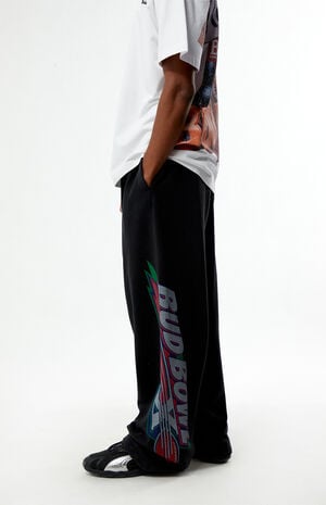 Bud Bowl Black Ten Open Hem Baggy Sweatpants image number 2