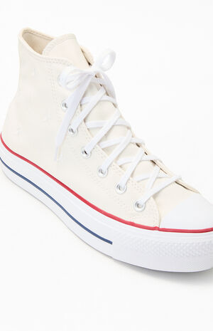 Women's White Stars Chuck Taylor All Star Lift High Top Sneakers image number 6