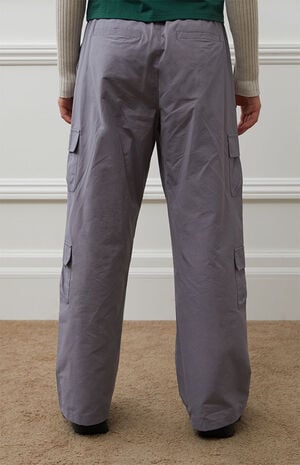 Silver Baggy Cargo Pants image number 5