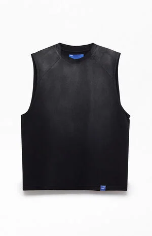 Black Vintage Wash Form Muscle T-Shirt image number 1